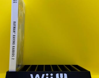 Nintendo Wii WiiU Game Display Stand Black and White fits 9 Games Game case display storage holder gaming collection gift storage organiser