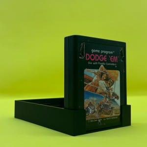 Atari 2600 Cartridge Game Holder Black holds 6 Games Organiser Display Stand Atari 2600 Games PAL Game Organizer Accessories Atari Display