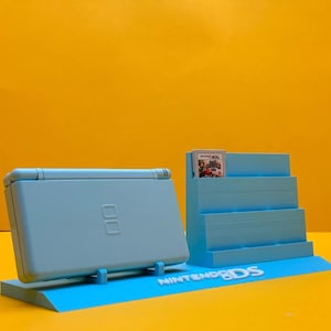 Nintendo DS DS Lite console and game stand Blue and White Storage display stand Accessory for Nintendo DS and Ds lite device holder game