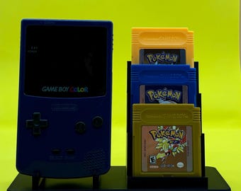 Nintendo Gameboy Farbständer für Konsole und Spiele Kombihalter passend für 3 Spiele Gameboy-Spiel und Konsolen-Handheld-Halter Duo-Stand