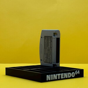 Nintendo 64 Game Cartridge Holder for 12 Games N64 Storage Display Accessory Nintendo 64 Game Display Stand Black and White N64 collection