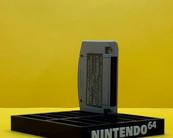 Nintendo 64 Game Cartridge Holder for 12 Games N64 Storage Display Accessory Nintendo 64 Game Display Stand Black and White N64 collection