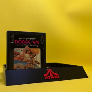 Atari 2600 Game Holder Game Display for Atari 2600 fits 12 Cartridges Black and Red Minimalistic Setup Gaming accessory Atari Gamers Retro