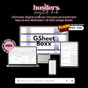 Ultimate Digital Planner in Google Sheets | All in One Planners and Trackers