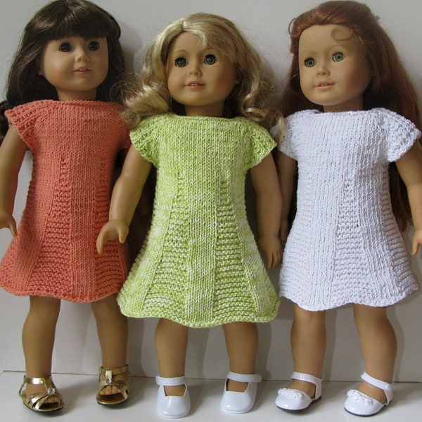 Art  Deco Mini dress Knitting Pattern for 18 inch American Girl doll (047)