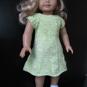 Art  Deco Mini dress Knitting Pattern for 18 inch American Girl doll (047)