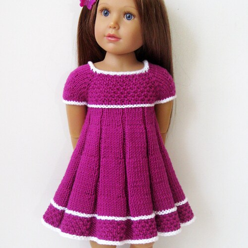 American Girl 18 Inch Doll Knitting Pattern DRESS 38 | Etsy