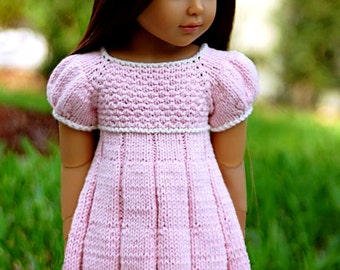 PLEATED SUMMER schlank 18 Zoll Puppe Kidz n Cats DRESS Strickanleitung (#042slim)