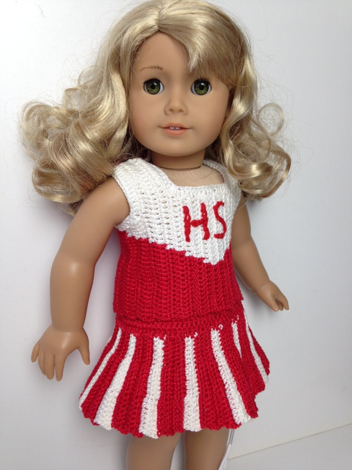 30 American Girl Crochet Patterns for Dresses, Accessories, and Giftable Doll Looks 27 Cheerleader Outfit