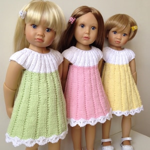 APRIL dress Knitting Pattern 18 inch doll (062)