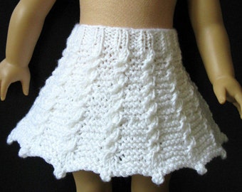 Kathy made me do it SKIRT Knitting Pattern for 18 inch American Girl AG doll (048)