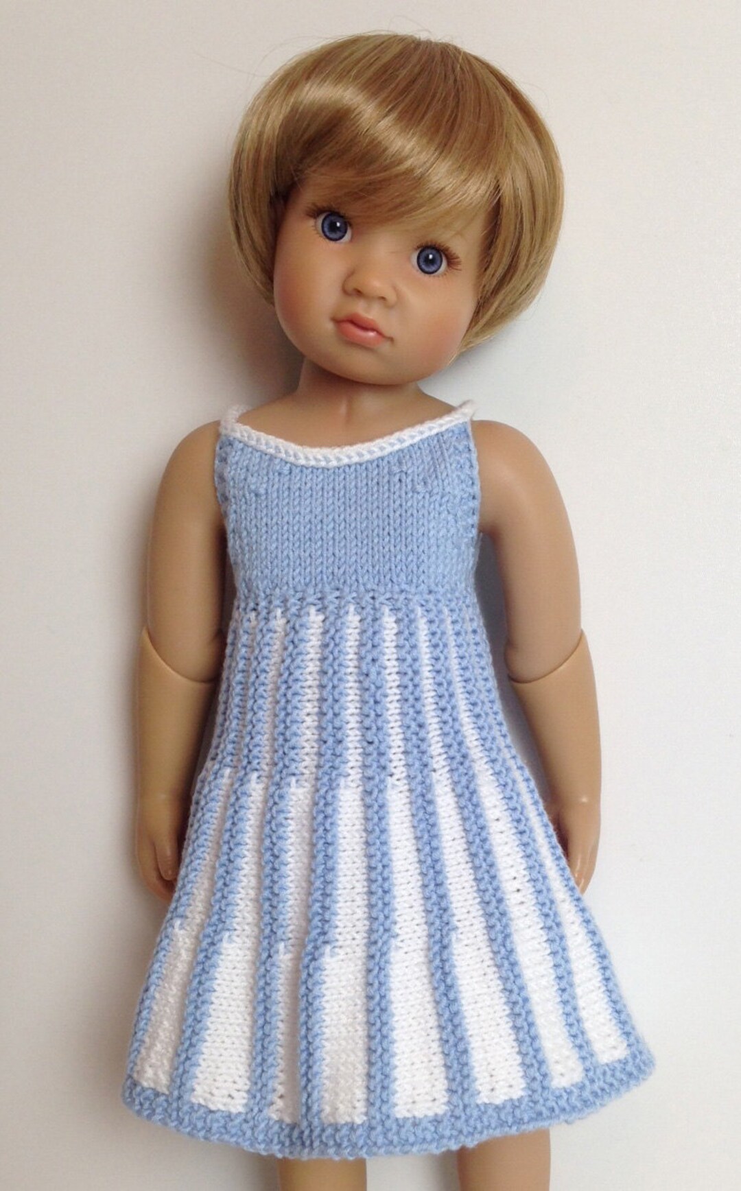 Strappy Summer Dress Knitting Pattern Fits 18 Inch Doll Slim - Etsy