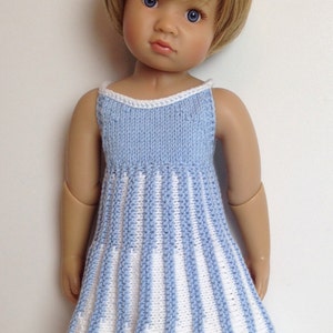 Strappy Summer dress Knitting pattern fits 18 inch doll slim to full body (2 sizes in one pattern) (#060)