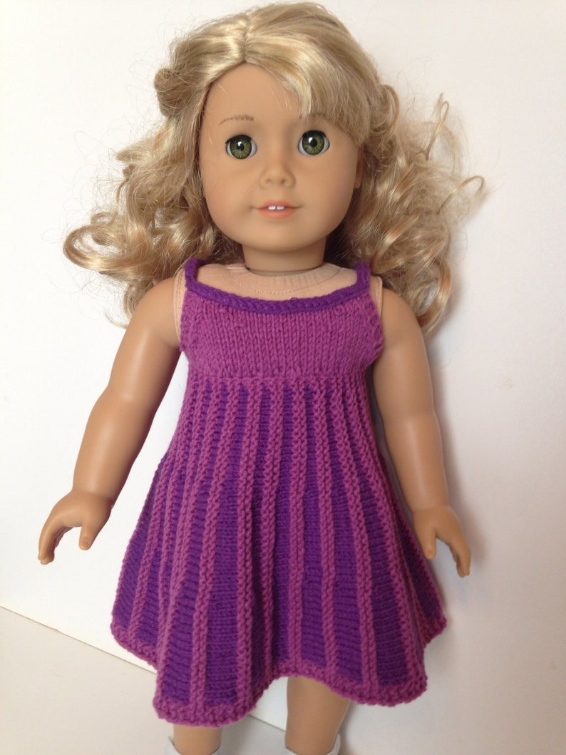 Strappy Summer Dress Knitting Pattern Fits 18 Inch Doll Slim - Etsy