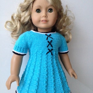 Delia Knitting Pattern for 18 Inch Doll Dress 061 - Etsy