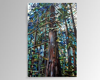 Tofino Rain Forest Art Prints Canvas, Paper, Acrylic or Wood: Painting by Taralee Guild 12x8" 18x12" 24x16, 30x20" 36x24", 42x28", or 48x32"