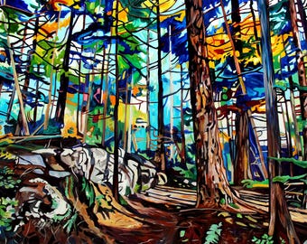 SIGNED PAPER PRINT - Arbutus Trail (2022) -  13x19 inch printed in studio by Taralee Guild