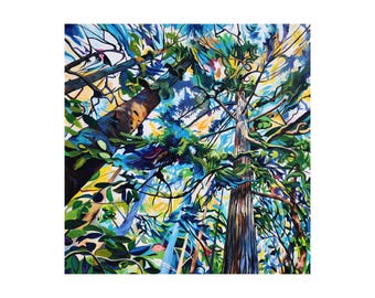 CANVAS PRINT Floating Forest Square 12", 16", 20", 24", 28", 32", or 36"