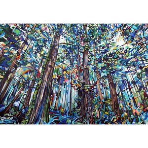 Kaleidoscope Forest Art Print: Nature&#39;s Cathedral Painting