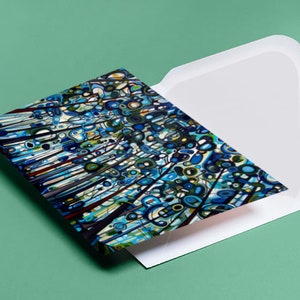 25 PACK Cartes de vœux Peintures de forêt Paysage assorti d’enveloppes