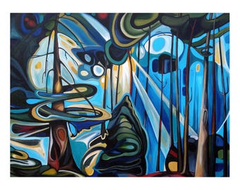Emily Carr Inspired Forest Art Print: Canadian Landscape Painting