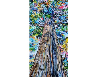 Forest Canopy Art Print: Nature's Cathedral Painting by Taralee Guild