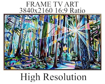 Frame TV Art: Guided Light Painting - Forest Scene (Digital Download)