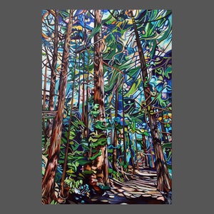 Impressions artistiques Beautiful Walk Forest, toile, papier, acrylique ou bois : peinture Taralee Guild 12 x 8 po. 18 x 12 po. 24 x 16 po. 30 x 20 po. 36 x 24 po. 42 x 28 po. 48 x 32 po.