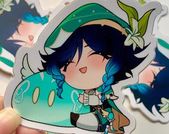 Venti Anemo Slime Genshin Impact Stickers
