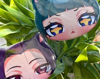 Poison Princess & Imperial Prince Cat Buttons