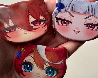 Anime Horse Girls Cat Buttons
