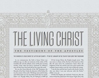 The Living Christ Letterpress Poster