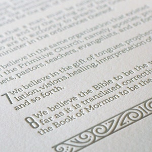 Articles of Faith Letterpress Poster image 4