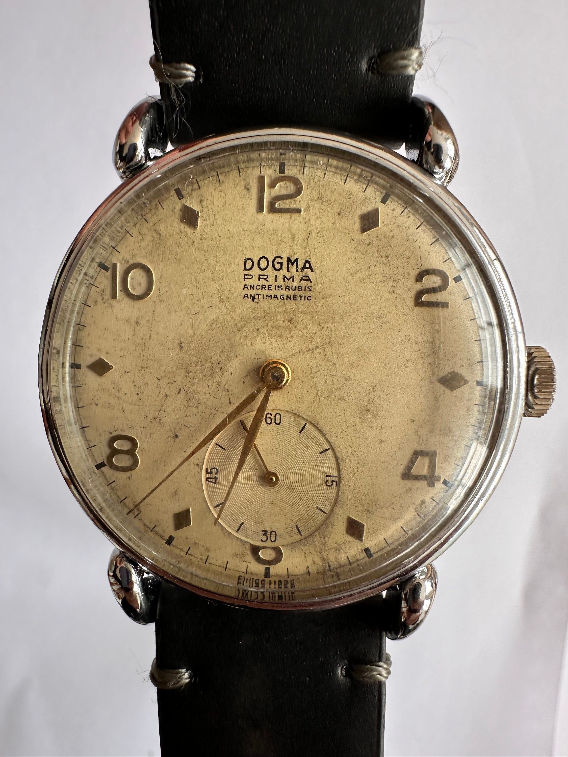 Dogma Prima sparta Reloj suizo antiguo de cuerda Gran diametro 1950 Etsy Espana