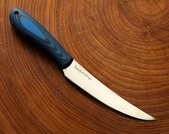 Cuchillo deshuesador convexo completo en Nitro V con mango azul