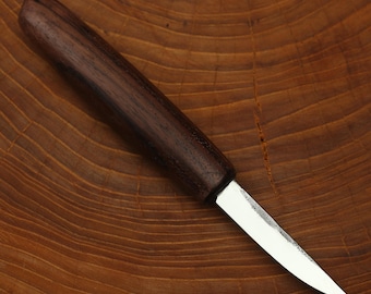 Cuchillo de trinchar Sloyd forjado a mano en acero 52100.