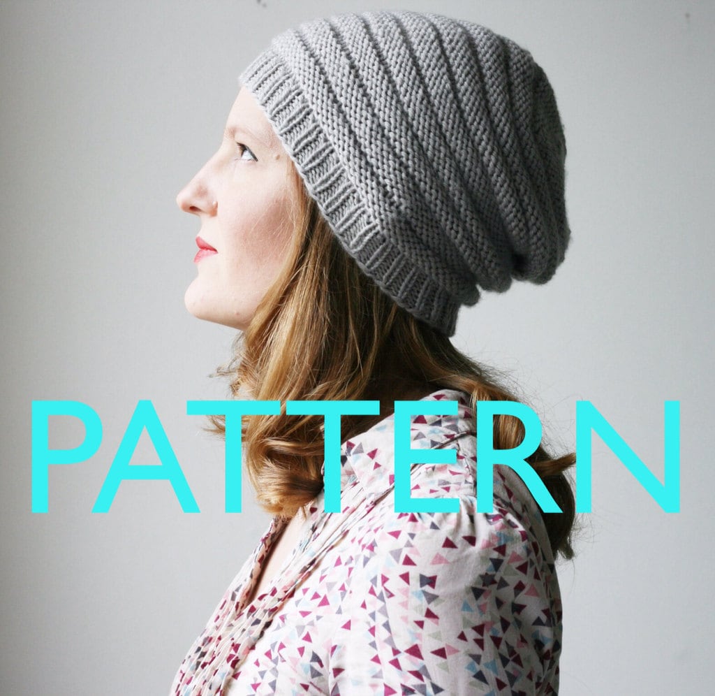Slouchy Beanie - Hat Knitting PATTERN - Miniques Slouch - Etsy
