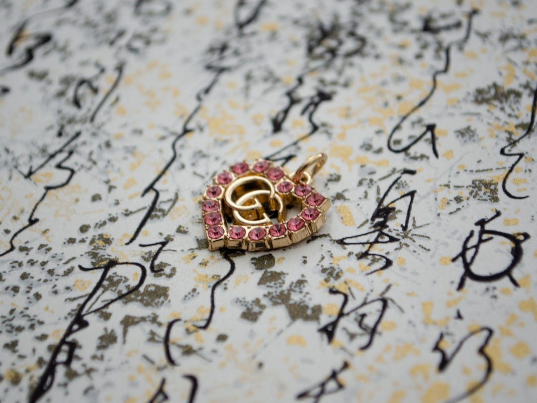 Vintage Gucci GG Pink Rhinestones Zip Puller/pendant 20 Mm - Etsy