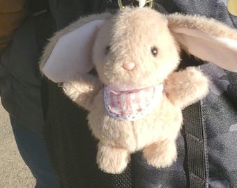Charming Bunny Plushie Keychain – Handmade Soft Rabbit Charm | Cute Bag Accessory | Adorable Gift for Her | Mini Plush Key Ring | Key Holder