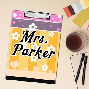 Custom Teacher Clipboard with Name,Personalized Teacher Clipboard,Teacher Appreciation Gift,Back To School Teacher School Supplies