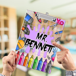 Teacher Pencil clipboard Appreciation Gifts,Custom Acrylic Clipboard With Teacher Name,Teacher Appreciation Gift,Back To School Gift