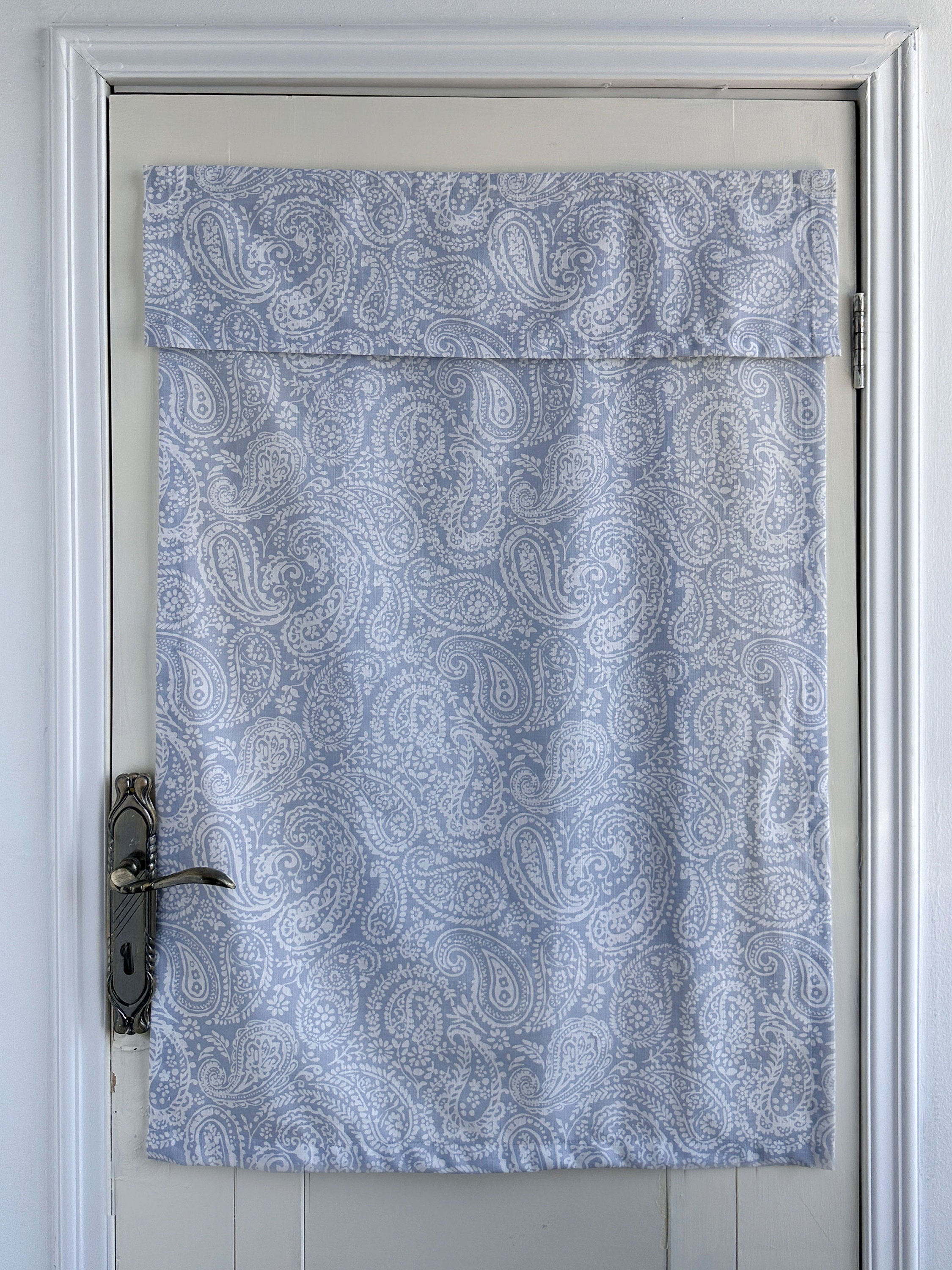 Rideau De Porte En Lin/coton à Motif Fleurs - Sur Mesure - Neuf Style Vintage