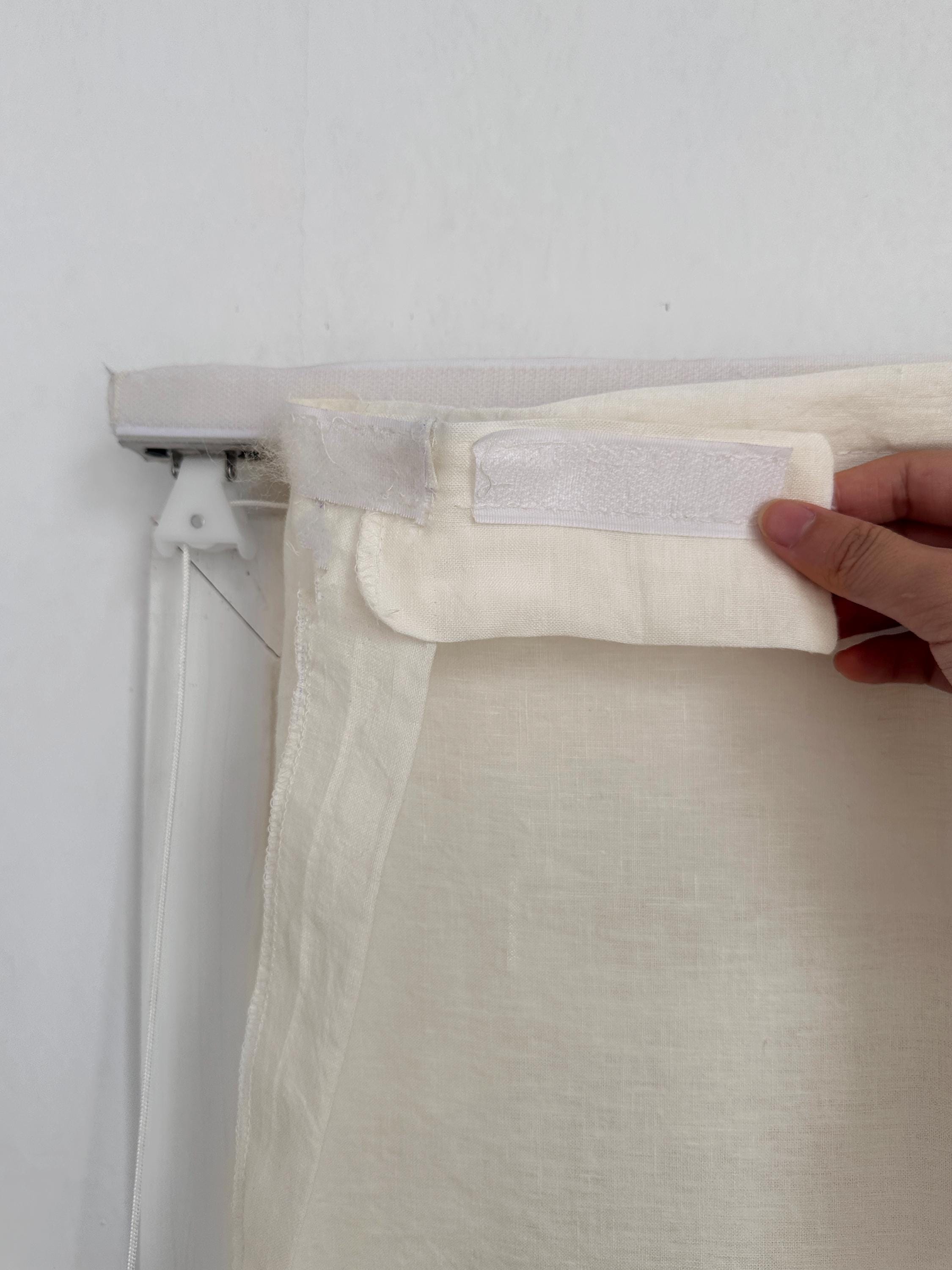 Shade Drawstring Loop Beige Linen Roman Shades, Drawstring System, Custom Size Roman Shades ...