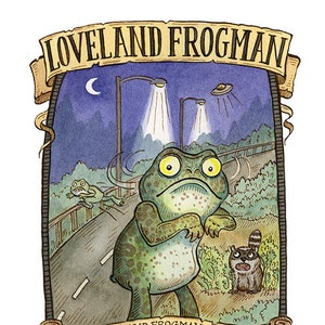 Loveland Froschmann Kryptozoologie Kunstdruck