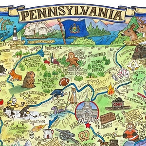 Pennsylvania State Map 16"x20" Art Print