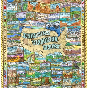 National Parks United States Art Print 16&quot;x20&quot;