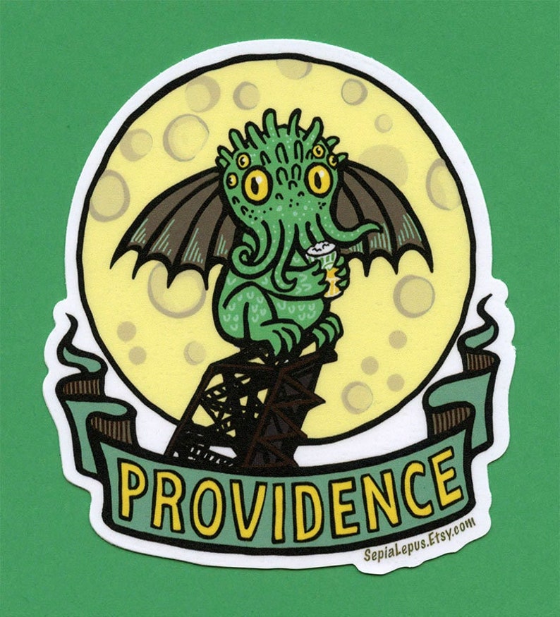 Cthulhu Providence Bridge Version 2 Vinyl Sticker 4 image 1