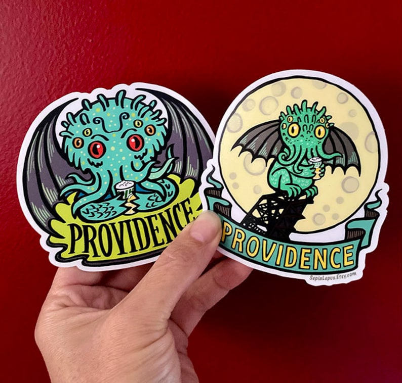 Cthulhu Providence Bridge Version 2 Vinyl Sticker 4 image 2