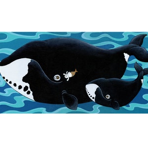 Bowhead Whale and Merbunny Art Print The Secret 8 x 10 image 5