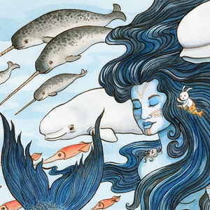 Sedna Arctic Mermaid Sea Goddess Art Print 8x10 image 2